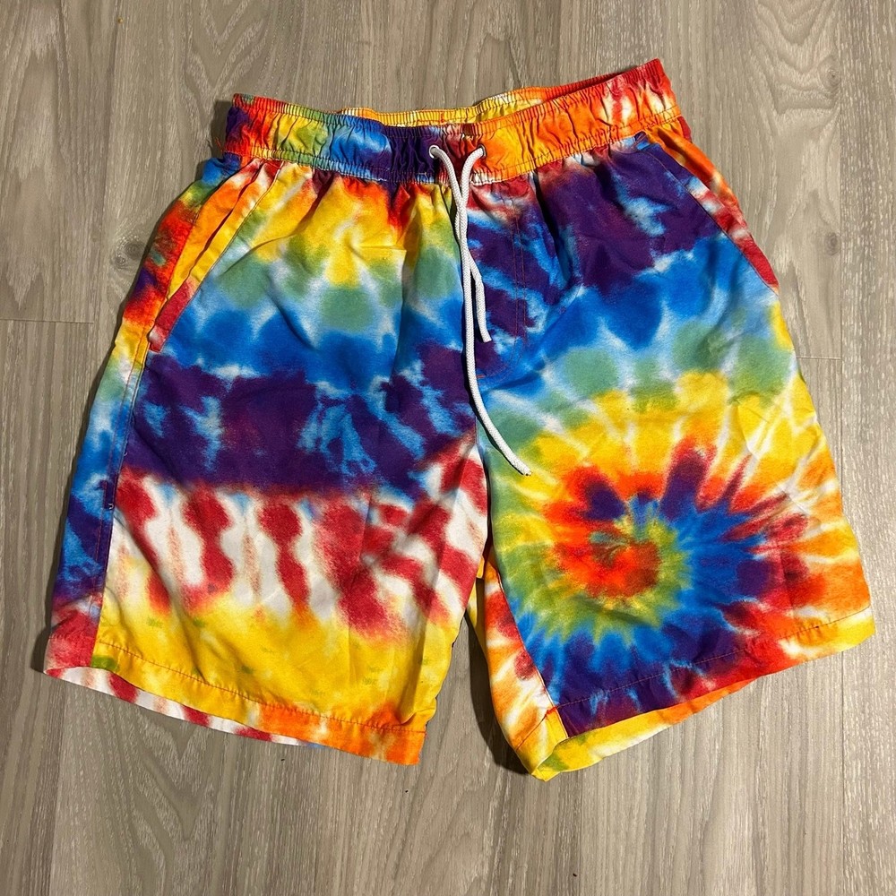 Boys Tie-Dye Swim Shorts - Multicolor